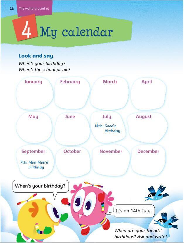 4 My calendar