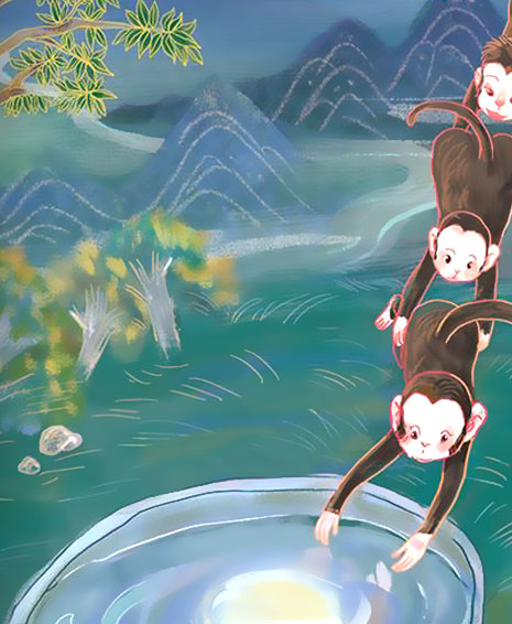 猴子捞月