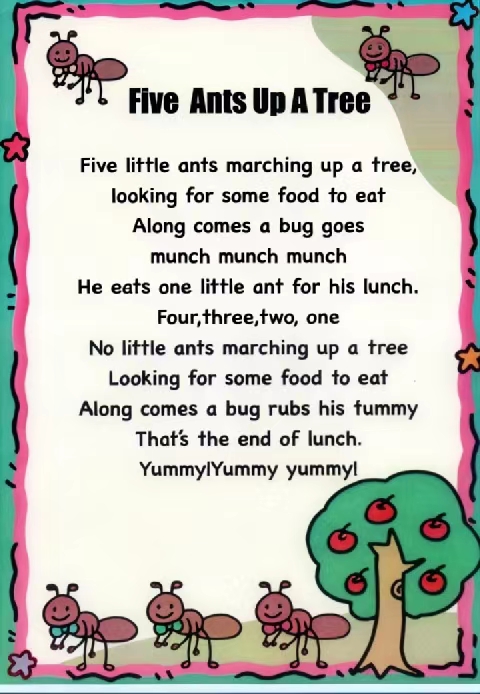 five ants up a tree