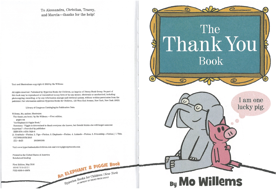 The thank you book