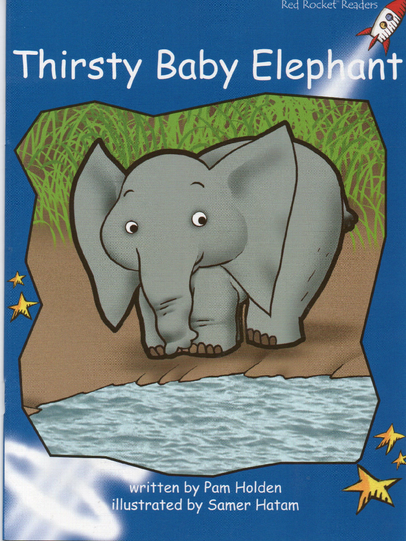 thirsty baby elephant
