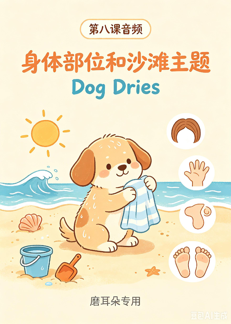 第八课音频 身体部位和沙滩主题 Dog Dries