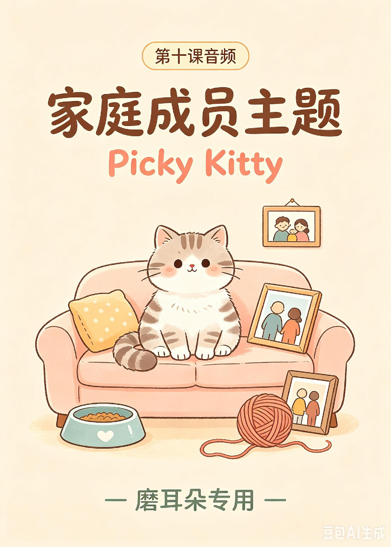 第十课音频 家庭成员主题 Picky Kitty