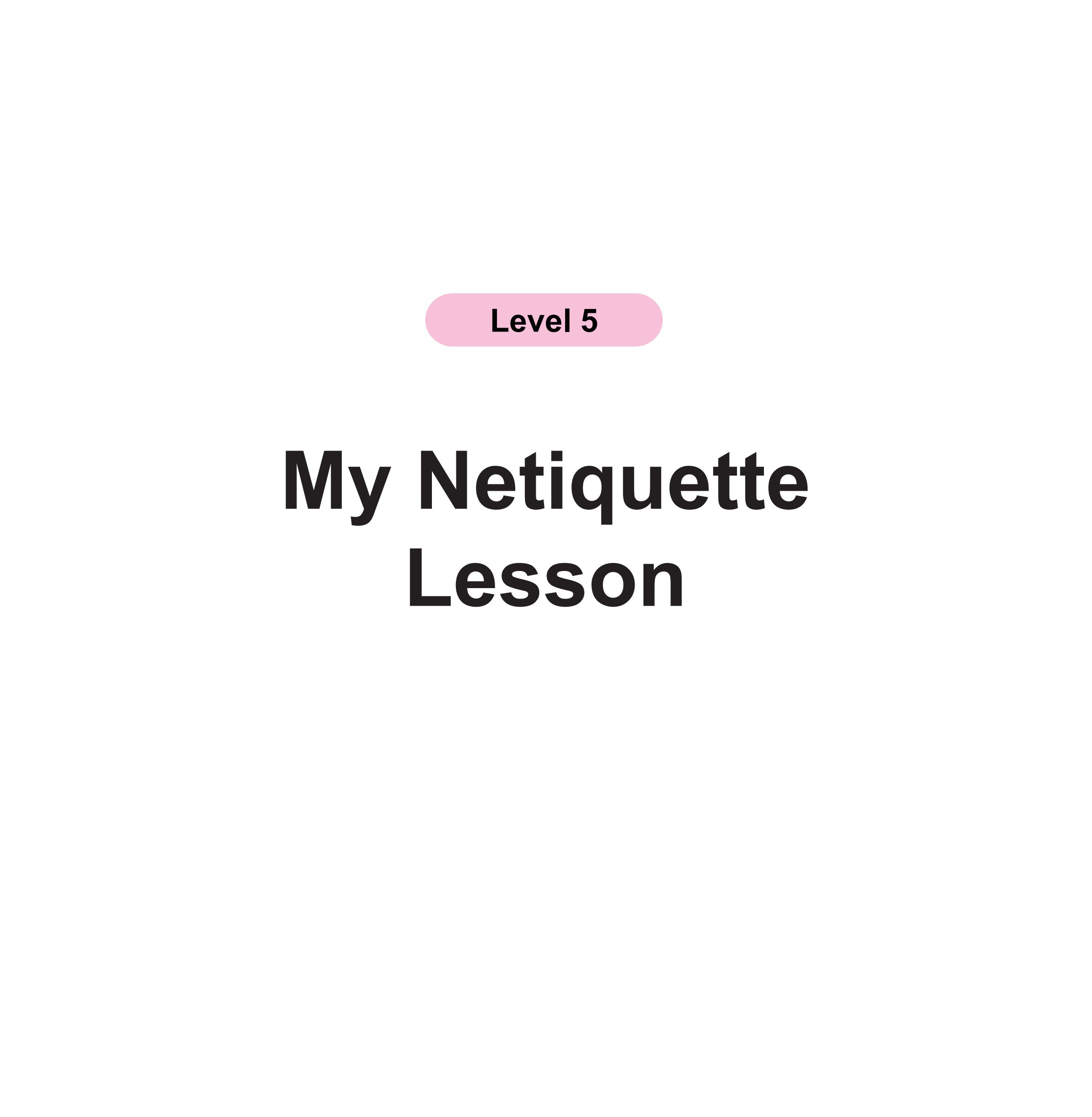 My Netiquette Lesson