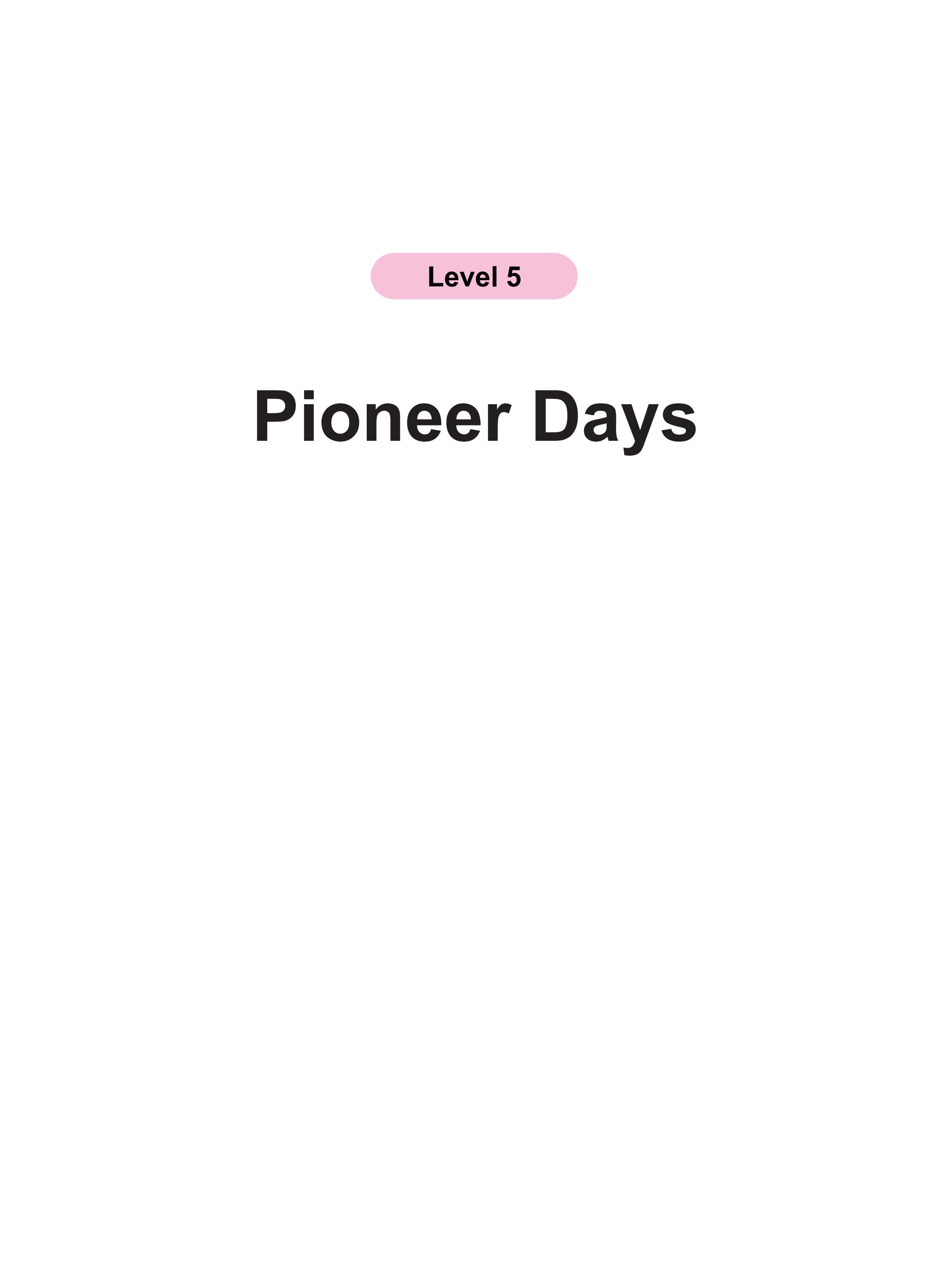 Pioneer Days