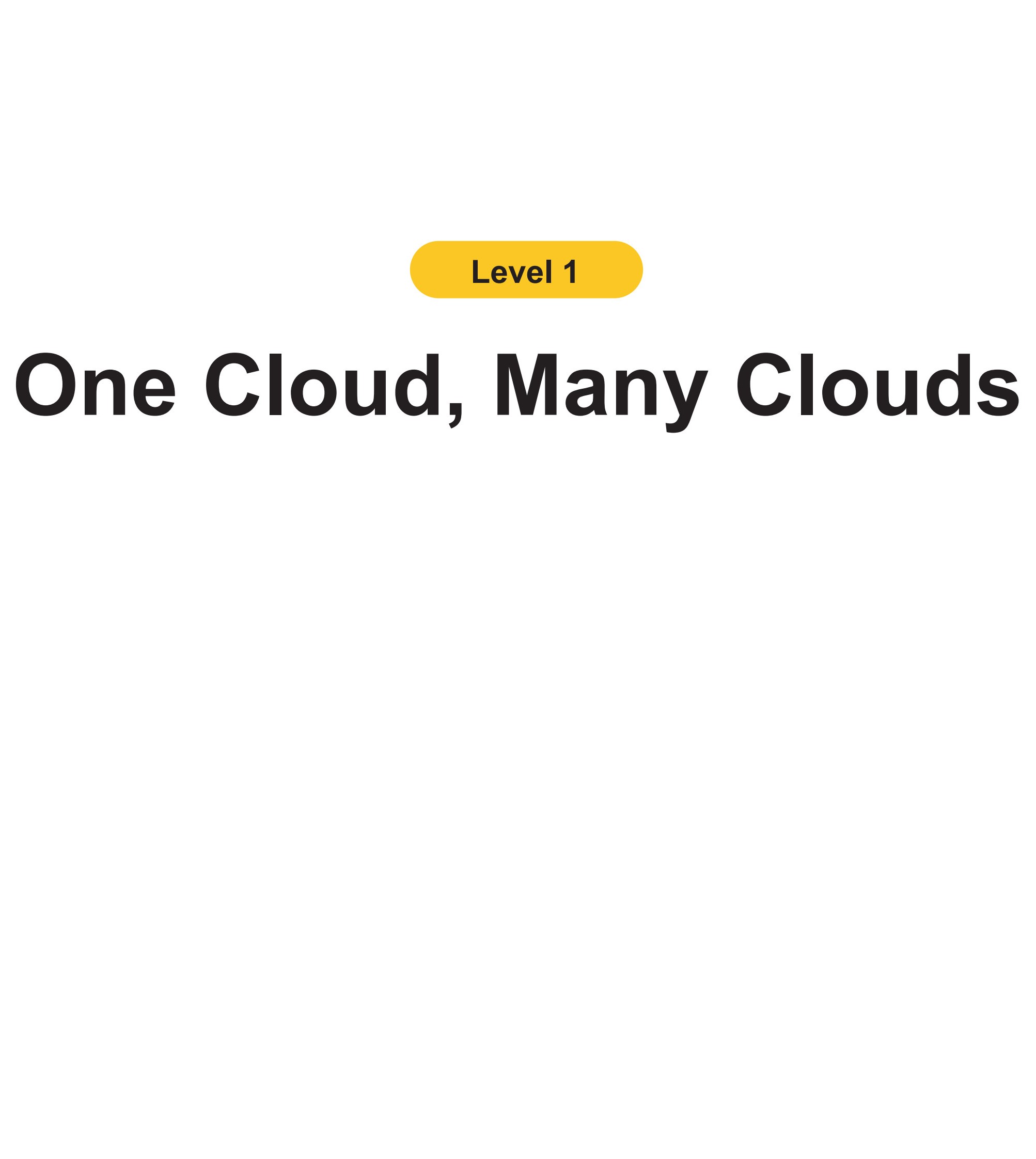 One Cloud, Many Clouds