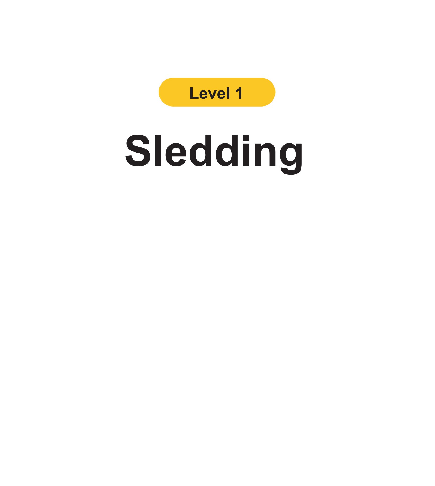 Sledding