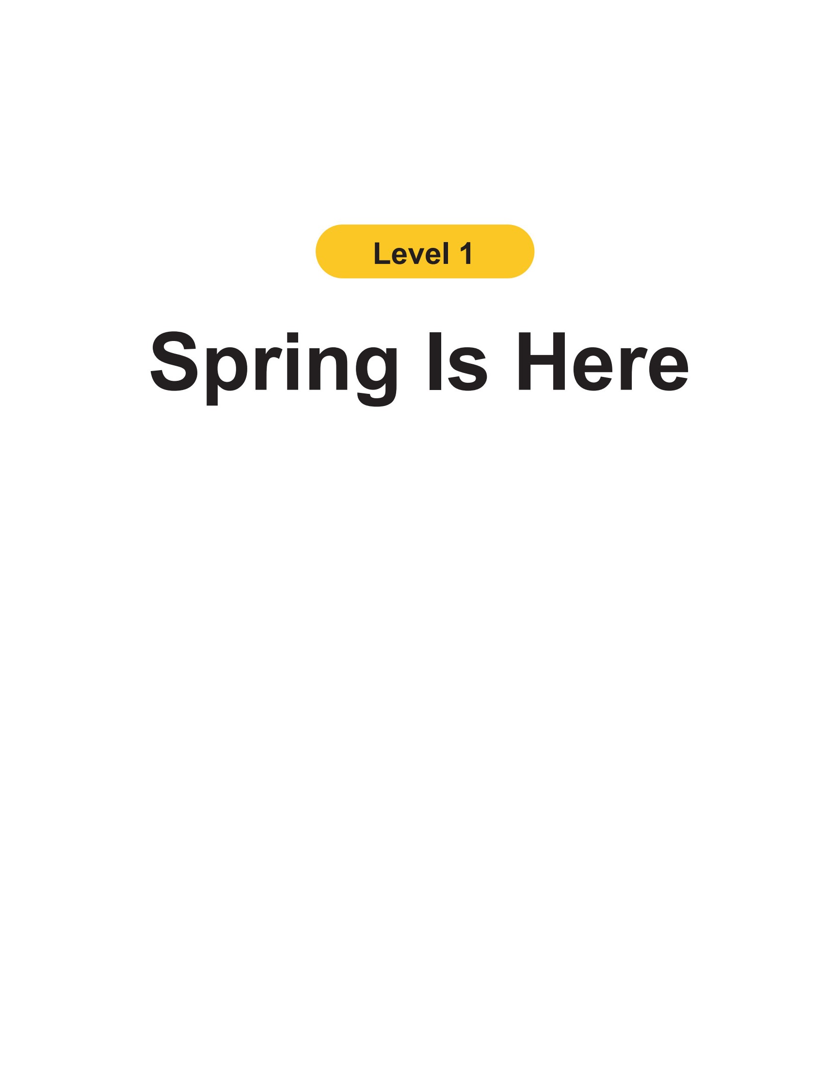 Spring Is Here