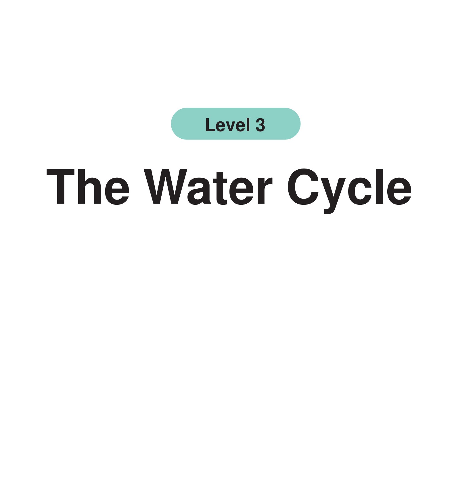 The Water Cycle