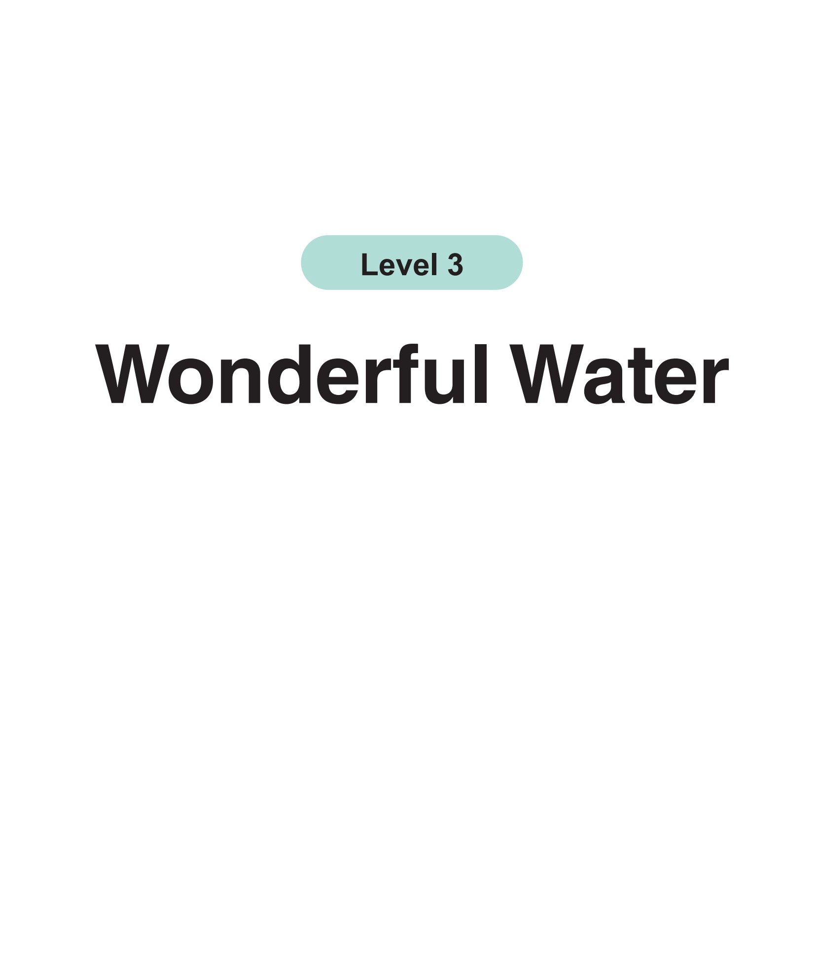 Wonderful Water