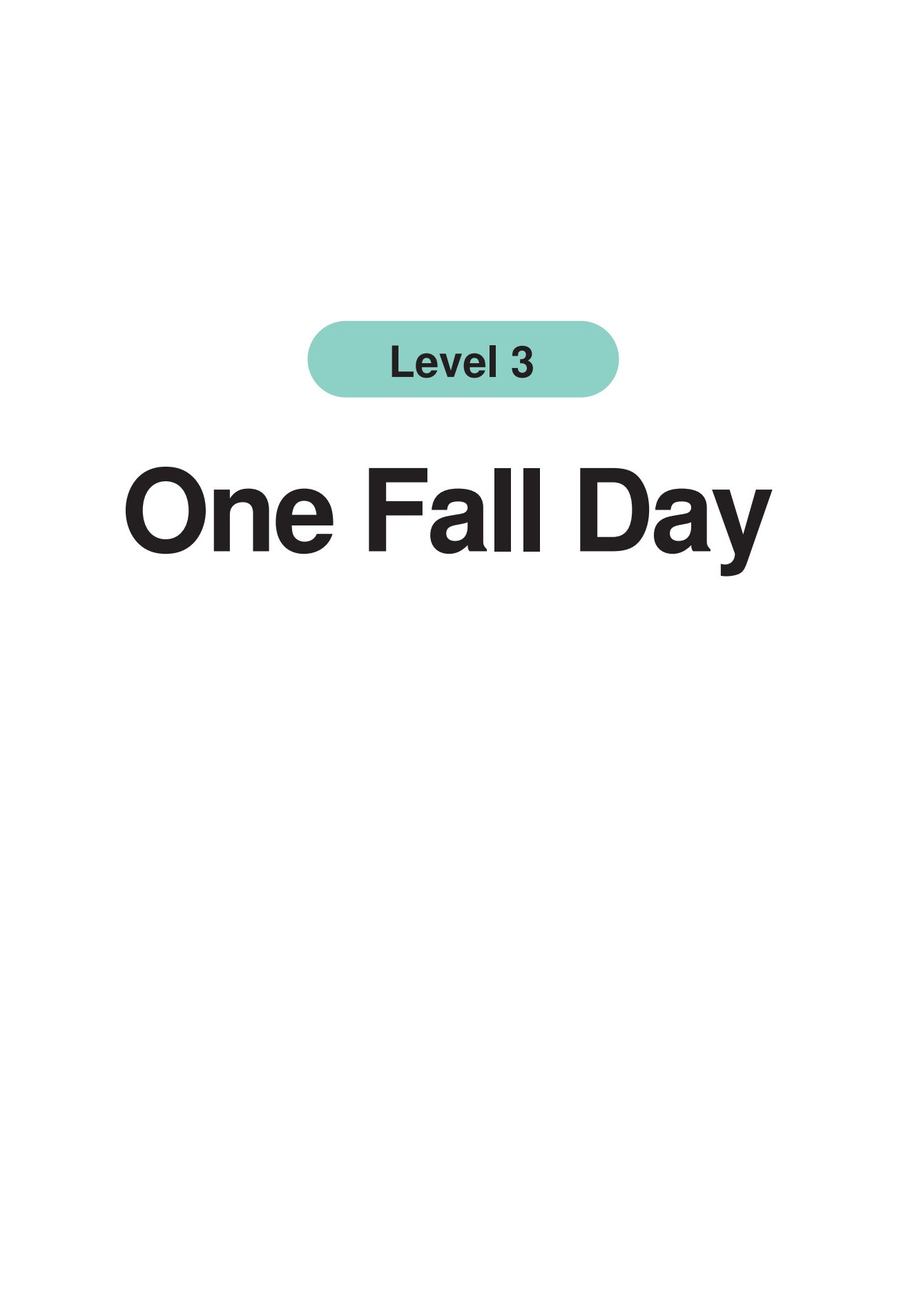 One Fall Day