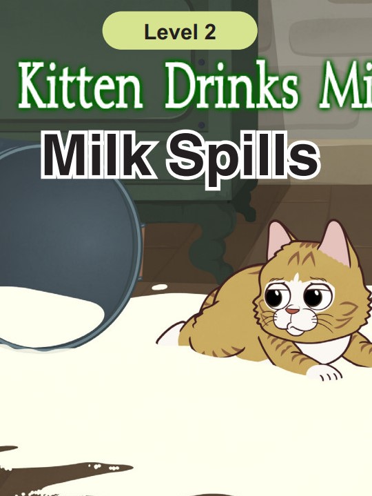 Tom Kitten Drinks Milk -Milk Spills