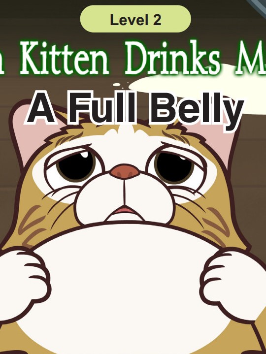Tom Kitten Drinks Milk -A Full Belly