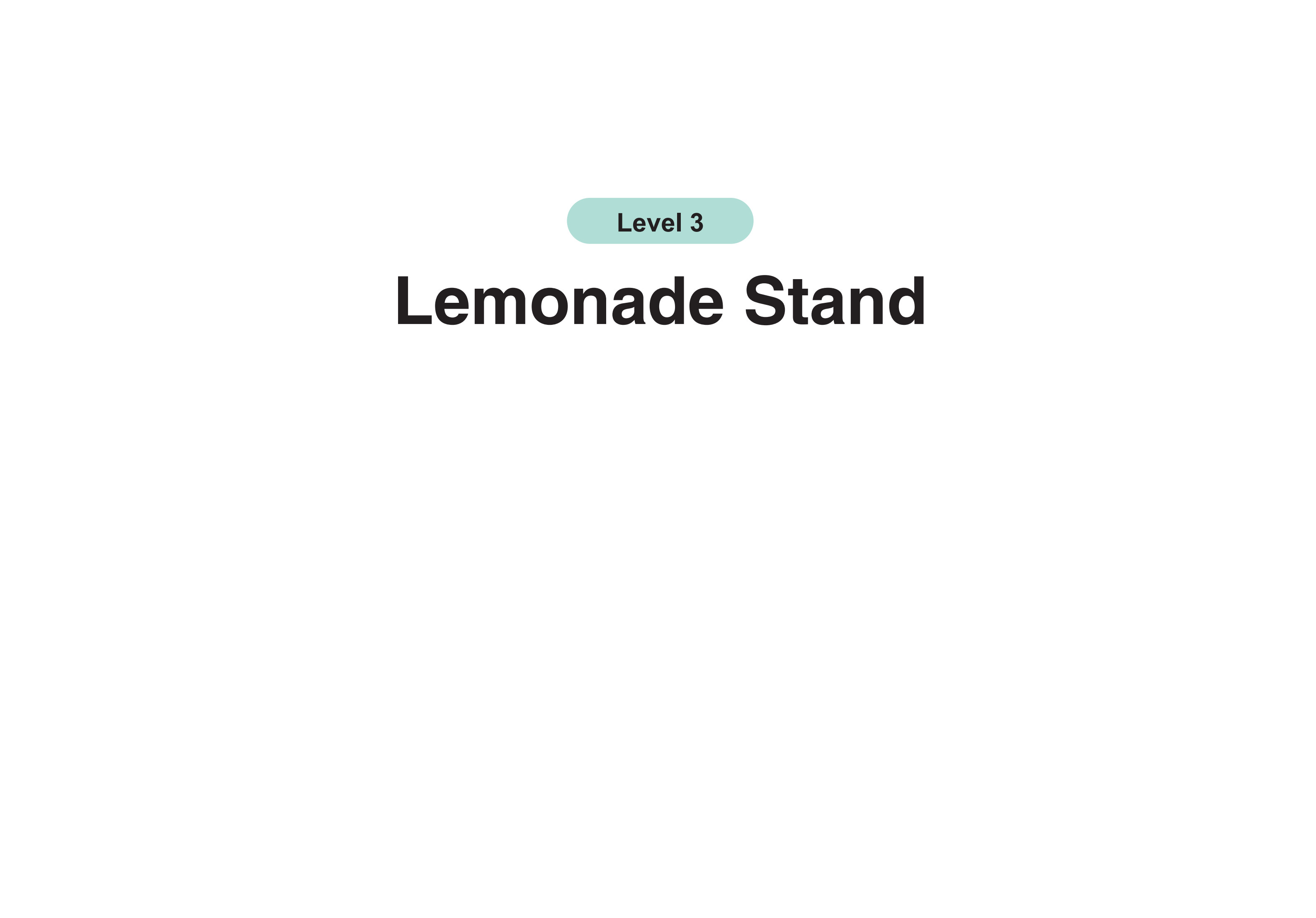 Lemonade Stand