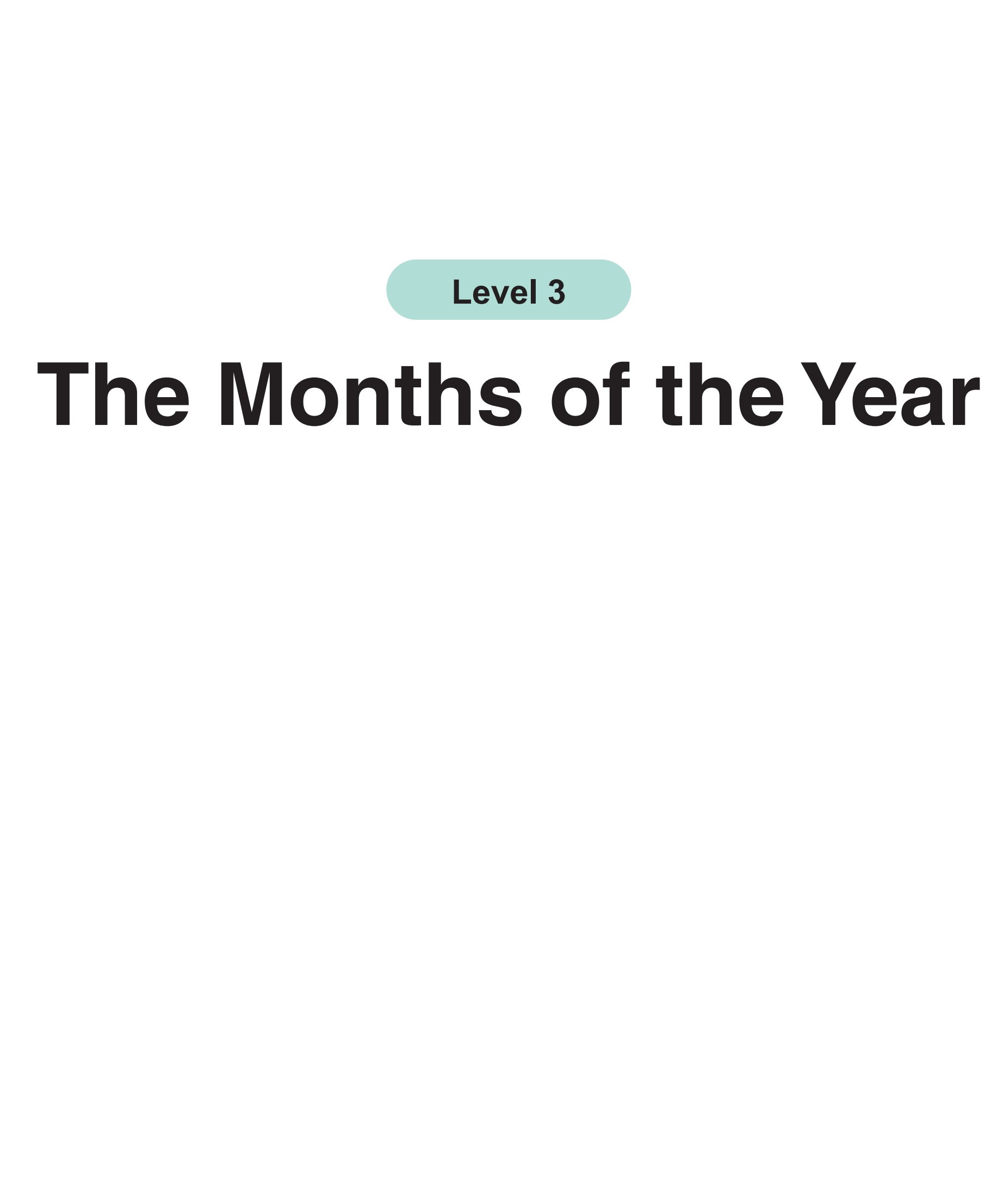 The Months of the Year