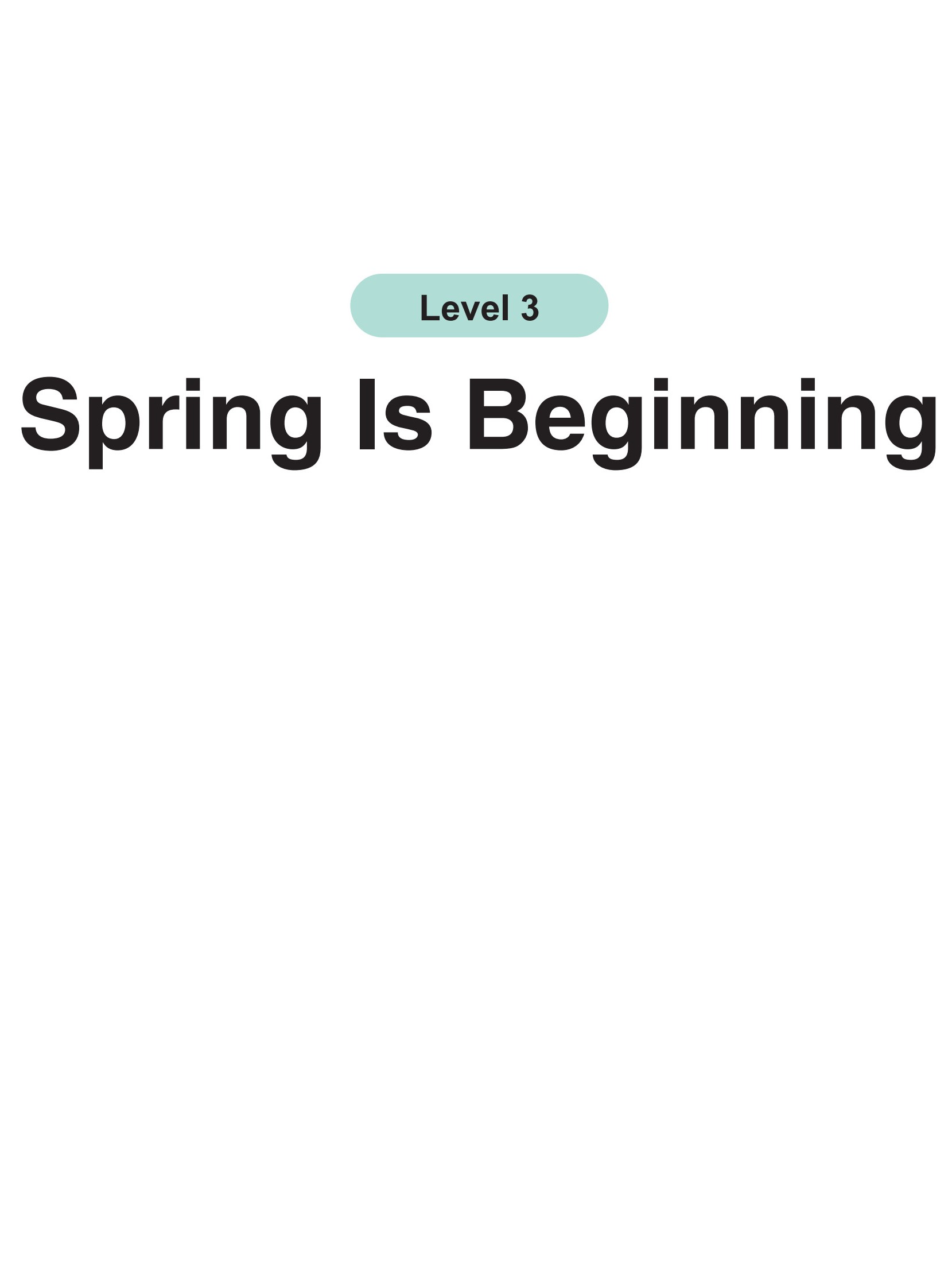 Spring Is Beginning