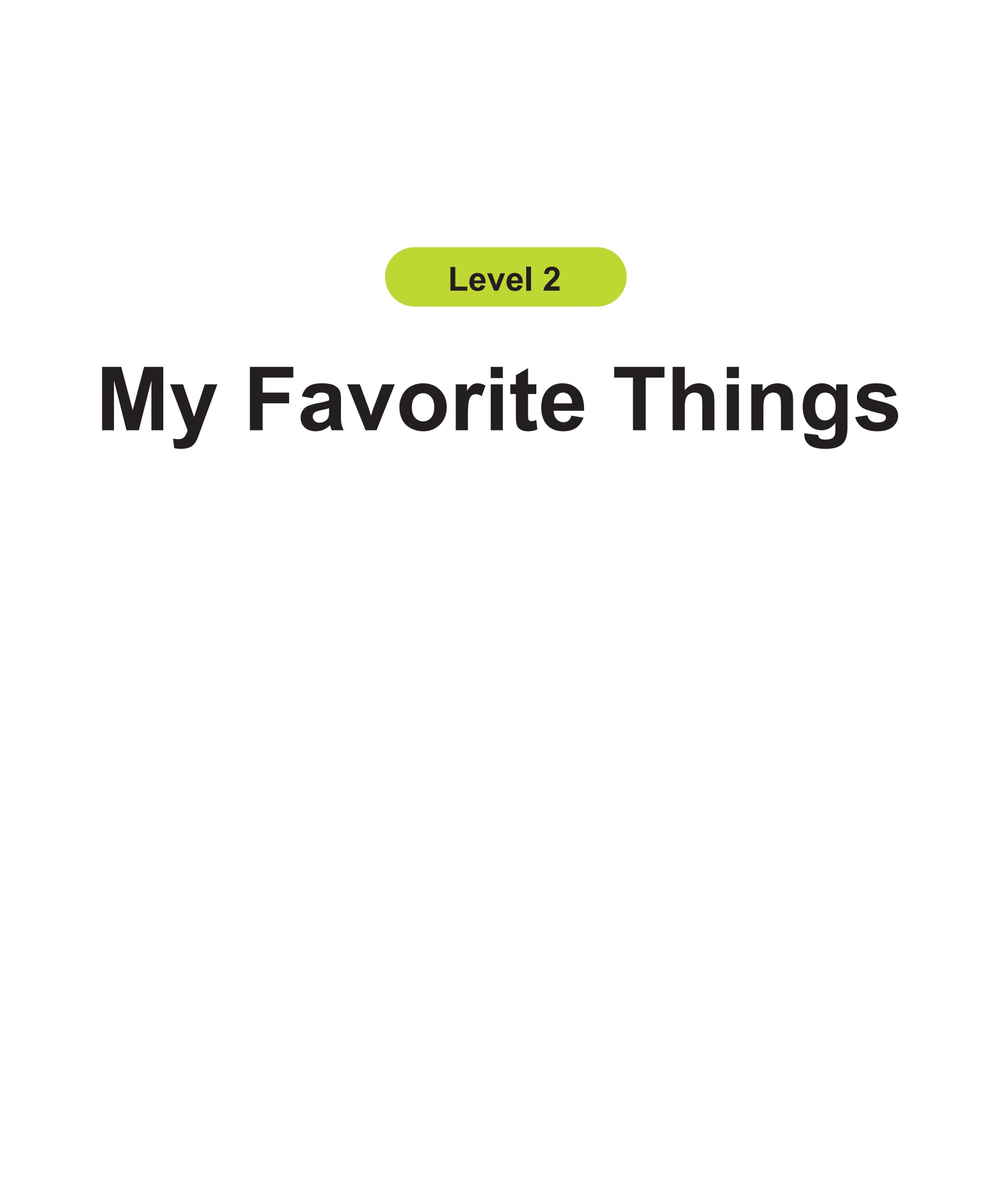 My Favorite Things