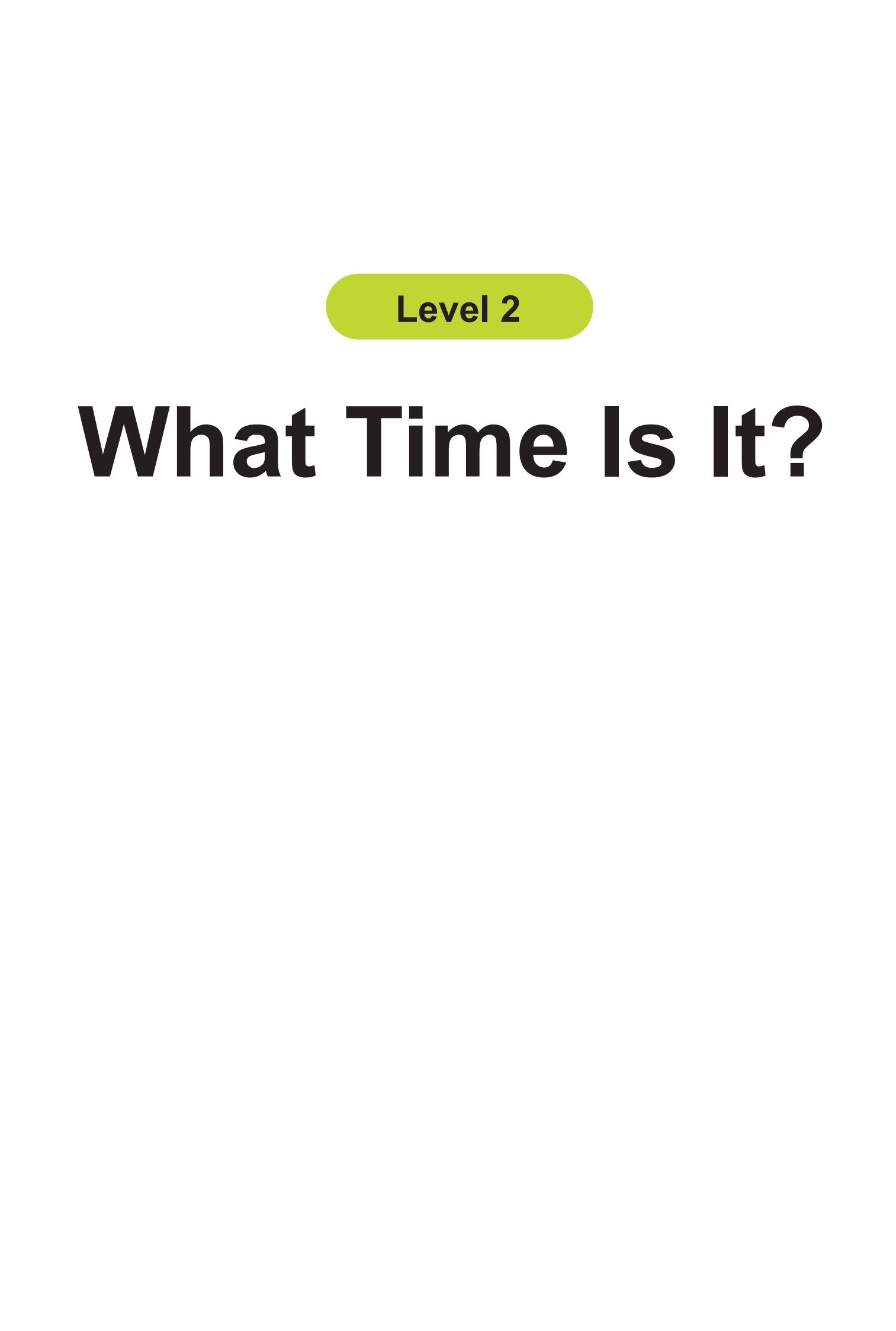What Time Is It?