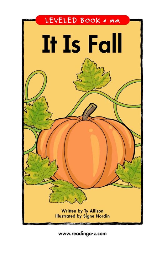 It Is Fall