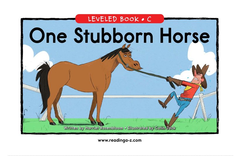 One Stubborn Horse