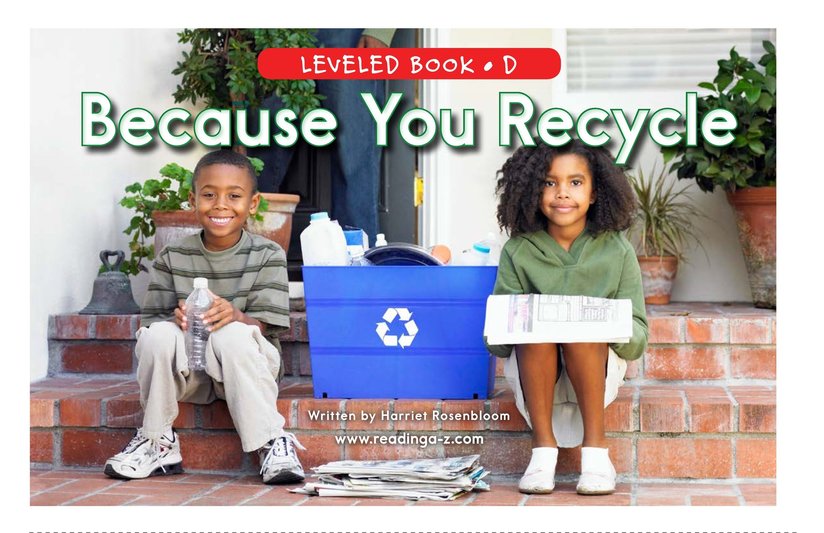 Because You Recycle