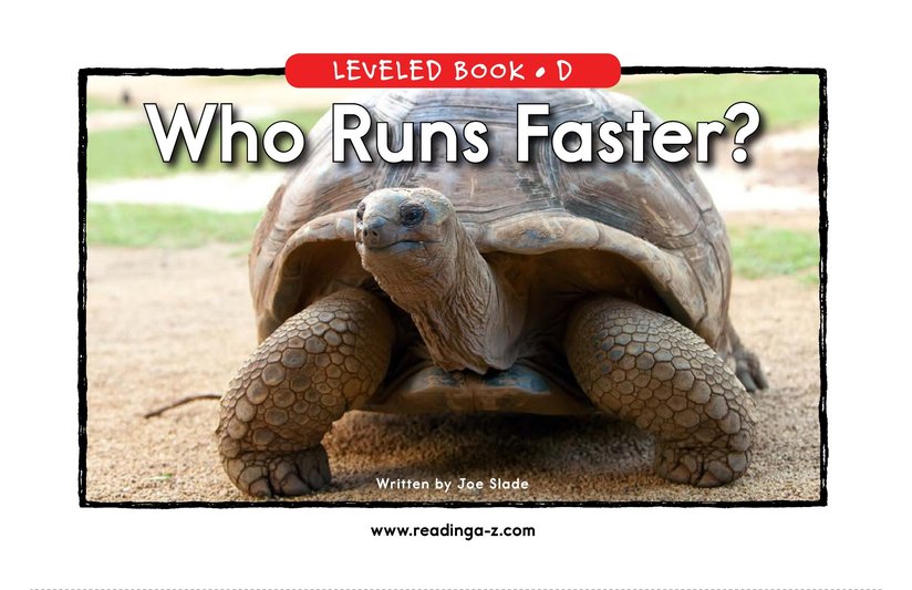 Who Runs Faster