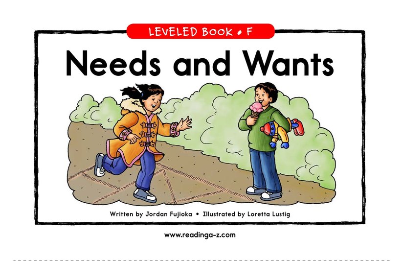 Needs and Wants