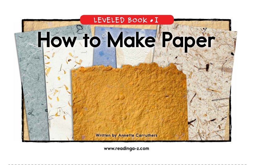 How to Make Paper