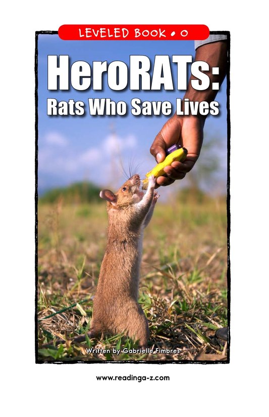 HeroRATs Rats Who Save Lives