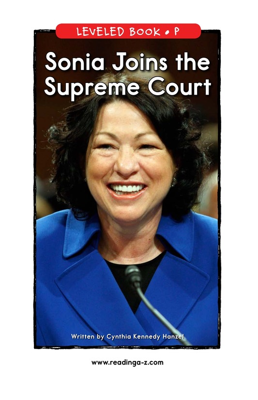 Sonia Joins the Supreme Court