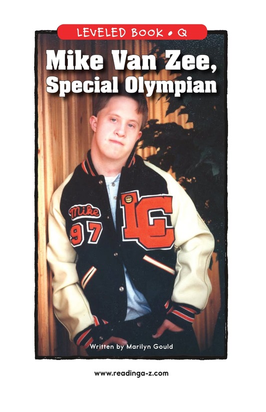 Mike Van Zee,Special Olympian