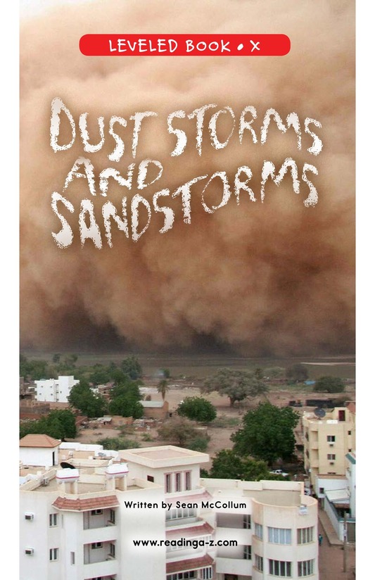Dust Storms and Sandstorms