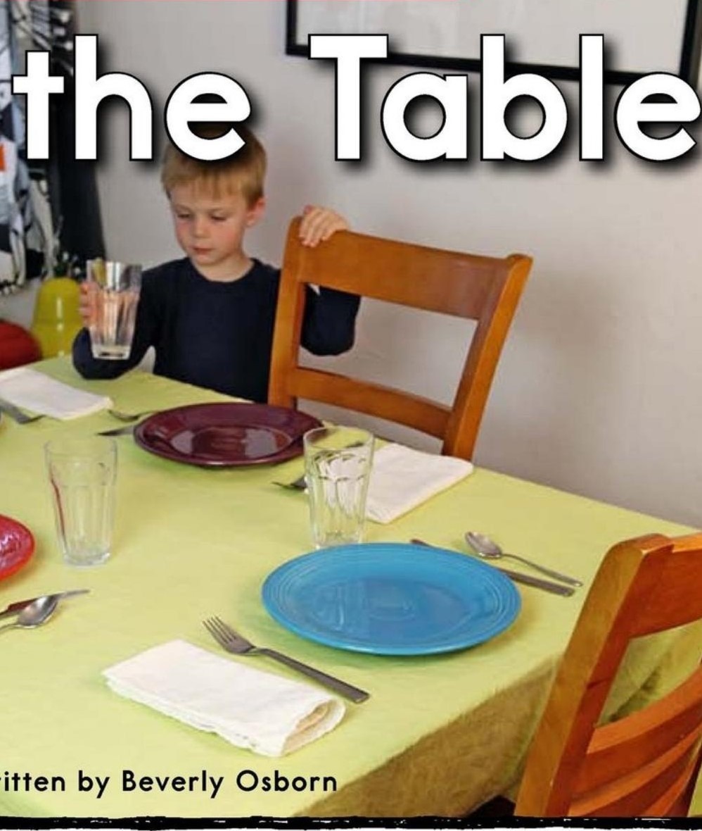 I set the table